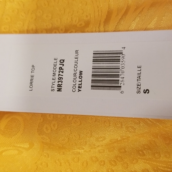 💕RONNY KOBO💕 Lorie Satin Long Sleeve Blouse ~ Yellow Small S NWT - Picture 11 of 13